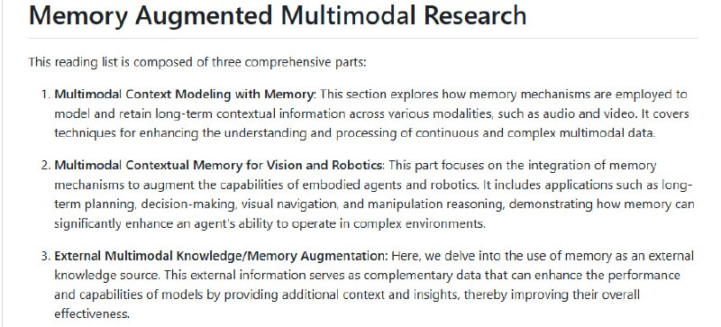 Awesome-Multimodal-Memory：专注于多模态记忆增强研究的阅读清单