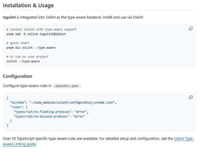 在线 TypeScript 项目中，代码质量检查总是绕不开 ESLint 配合 typescript-eslint，但速度慢、类型感知有限，给开发体验带来不少困扰