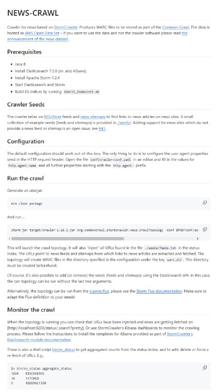 StormCrawler新闻爬虫：基于StormCrawler的新闻内容爬取工具，用于生成WARC文件并作为Common Crawl的一部分存储，适用于新闻数据的收集和分析