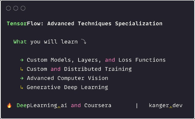 TensorFlow 是一个最先进的开源框架，可简化高级分析应用程序的开发和执行