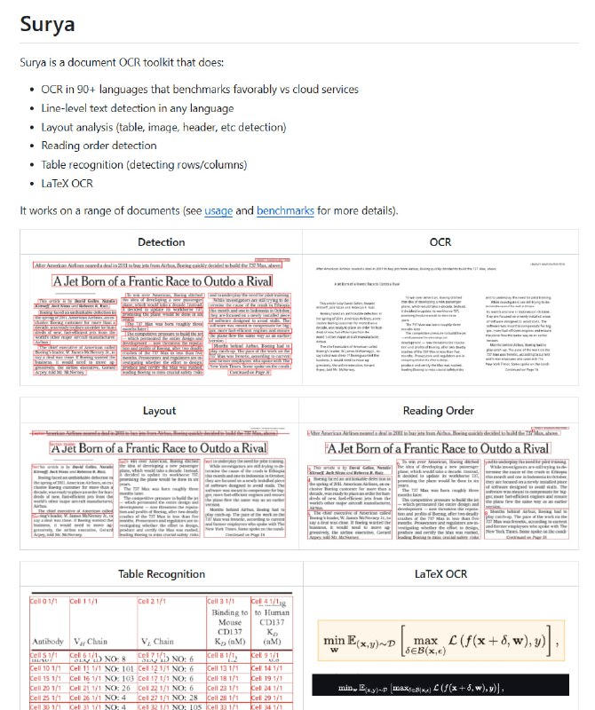 面向文档的轻量级 OCR 及布局分析工具，支持 90+ 语言，性能媲美主流云服务，聚焦精准识别与结构解析