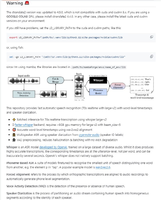 自动语音识别工具WhisperX改进版，提供单词级别的时间戳和说话人识别，让语音转文字更精准、高效BetterWhisperX | #工具自动语音识别工具WhisperX改进版，提供单词级别的时间戳和说话人识别，让语音转文字更精准、高效BetterWhisperX | #工具