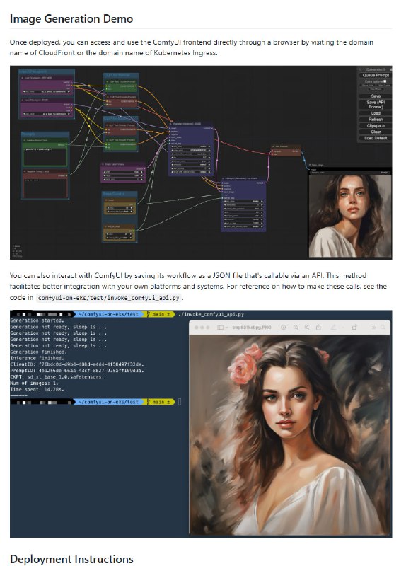 ComfyUI on EKS：在AWS上一键部署ComfyUI的高效解决方案使用AWS CDK和EKS蓝图实现IaC部署，运维超省心；动态扩展与Spot实例，成本降低超30%；GPU实例存储优化，模型加载速度提升50%ComfyUI on EKS：在AWS上一键部署ComfyUI的高效解决方案使用AWS CDK和EKS蓝图实现IaC部署，运维超省心；动态扩展与Spot实例，成本降低超30%；GPU实例存储优化，模型加载速度提升50%