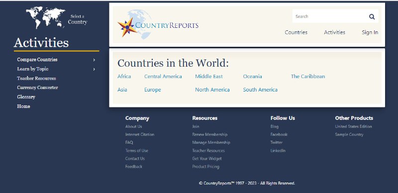 countryreports 提供超过35000页的世界各国内容