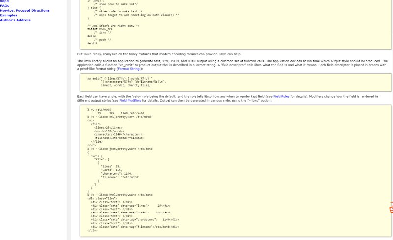 libxo：生成文本、XML、JSON 和 HTML 输出的简单方法