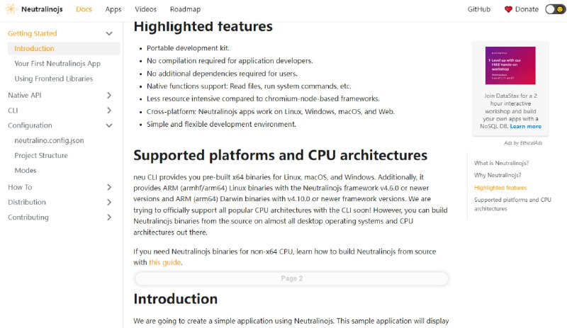 Neutralinojs – 使用 JavaScript 构建轻量级跨平台桌面应用程序