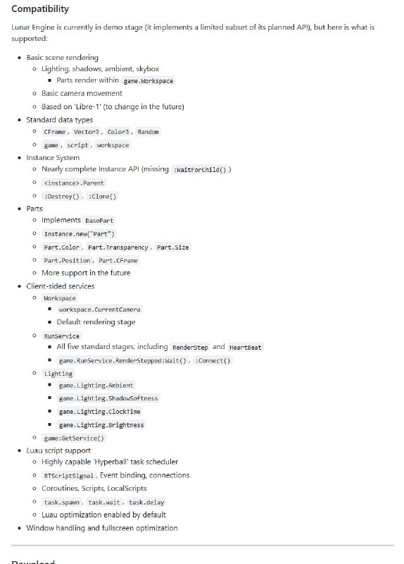 unarEngine：开源的 Luau 3D 游戏引擎，兼容现有 API，致力于为开发者提供完全掌控的开发环境