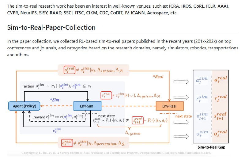 AwesomeSim2Real：最新Sim-to-Real强化学习研究资源库，全面整合近年顶会与期刊成果，助力机器人与自动驾驶领域跨越仿真与现实鸿沟