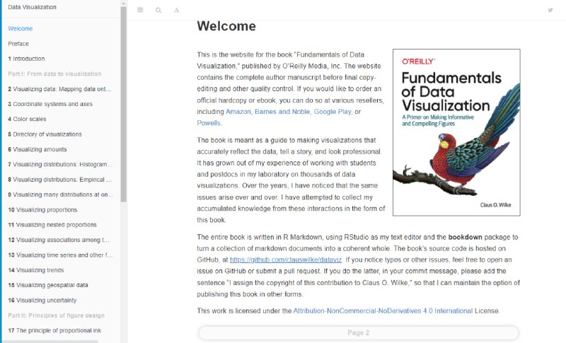 Fundamentals of Data Visualization 数据可视化基础本书会带你了解诸多经常遇到的可视化问题，还会对如何将庞大的数据集转化为清晰明了、让人信服的图表提供指南