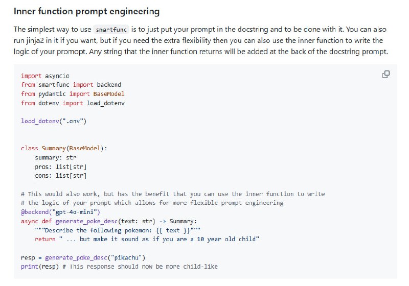 smartfunc：将文档字符串转化为LLM函数的Python库