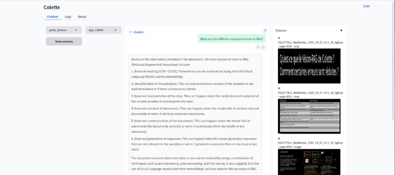 Colette：面向技术文档的本地多模态检索增强生成（RAG）开源平台  • 核心采用视觉RAG（V-RAG）技术，将文档转为图像处理，完整保留图表、布局等视觉元素，提升对复杂技术文档的理解能力• 支持文本RAG，结合非结构化文本抽取、嵌入和主流大语言模型，实现多模态融合检索与交互  • 多模型支持，兼容多种嵌入器与视觉语言模型，灵活适配不同场景  • 集成图像生成（diffusers），增强交互体验与内容创作能力• 自托管部署，基于Docker，满足数据隐私需求，适合存储和处理敏感技术资料  • 适用环境配置明确（GPU≥24GB，内存≥16GB，磁盘≥50GB），确保性能稳定  • 详细命令行与Python API示例，方便快速集成与二次开发  • 困难排查指南助力优化检索准确性，支持社区反馈与持续迭代  从本质看，Colette围绕“视觉优先”的多模态理解方法，突破传统文本检索局限，提升技术文档智能交互的深度和精度，适合企业与研发机构构建安全、可控的知识管理系统