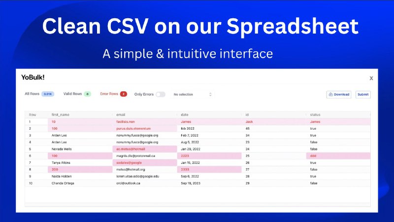 YoBulk：基于GPT3的智能 CSV 文件数据导入器，让 CSV 导入速度加快10倍YoBulk：基于GPT3的智能 CSV 文件数据导入器，让 CSV 导入速度加快10倍