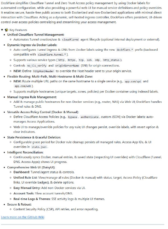 DockFlare：用Docker标签简化Cloudflare隧道和零信任访问策略管理的神器