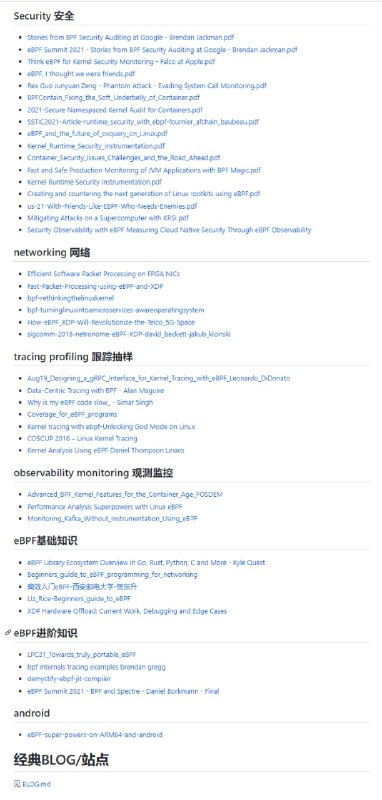 Linux eBPF资料集锦 #eBPF