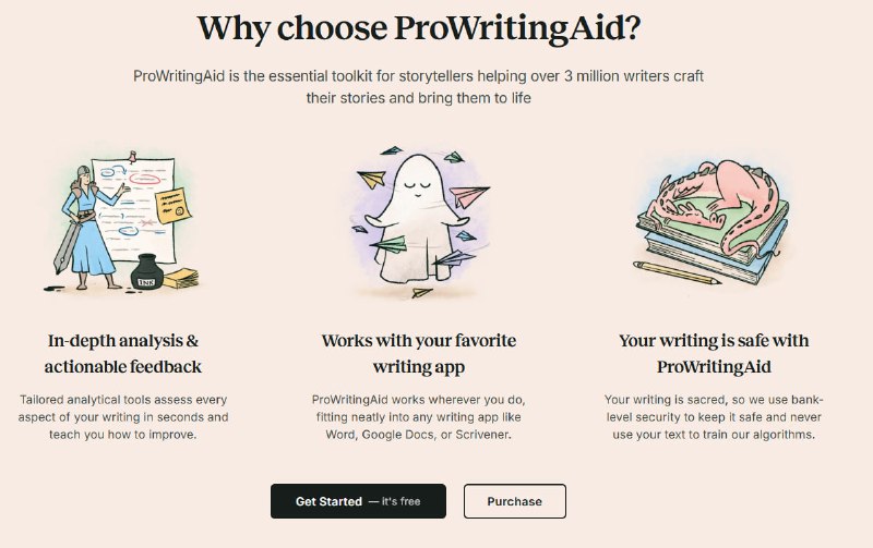 英语写作润色网站：ProWritingAid | #英语深度写作分析工具，覆盖语法、重复词、句式结构、可读性评分等提供详细写作报告，类似“写作教练”，可与Word、Scrivener等软件集成