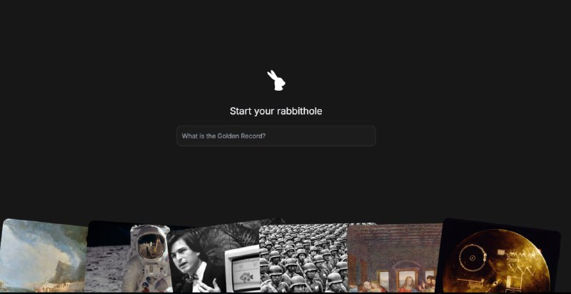 Rabbithole：由AI驱动的视觉学习平台，通过生成后续问题帮助用户深入学习和扩展好奇心视觉化学习界面：Rabbithole 提供了一个视觉上吸引人的界面，用户可以在桌面上通过一个直观的界面来探索各种主题