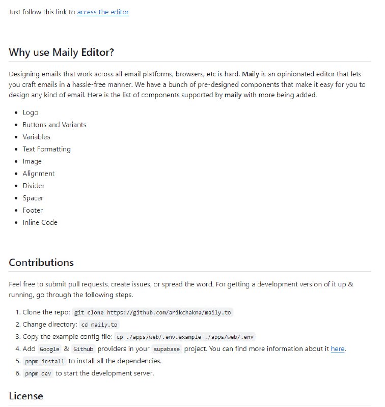 一个强大的编辑器，用于创建美观、预先设计、适用于移动设备的电子邮件maily.to | #编辑器