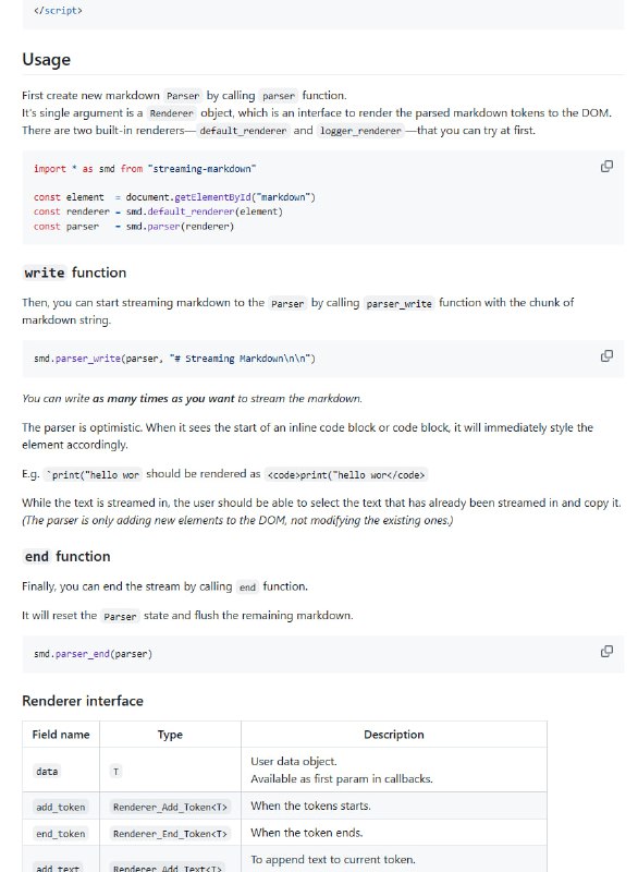 Streaming Markdown：一个流式解析Markdown的库，让你像ChatGPT一样实时渲染Markdown内容