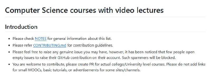 在线学习计算机科学，看视频课件太零散？推荐这个超级宝藏项目——GitHub上的「cs-video-courses」🎓，汇聚了全球顶尖高校和教授的计算机科学各类课程视频资源