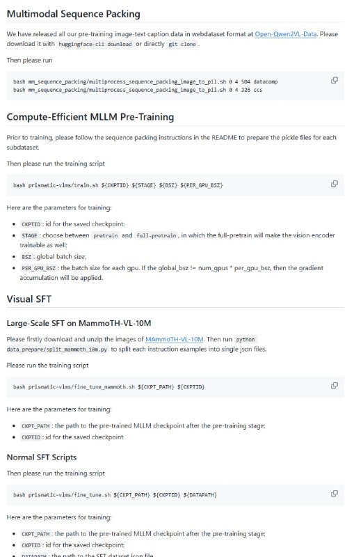 Open-Qwen2VL：这是一个高效预训练多模态大语言模型的开源项目，旨在利用学术资源进行计算高效的预训练