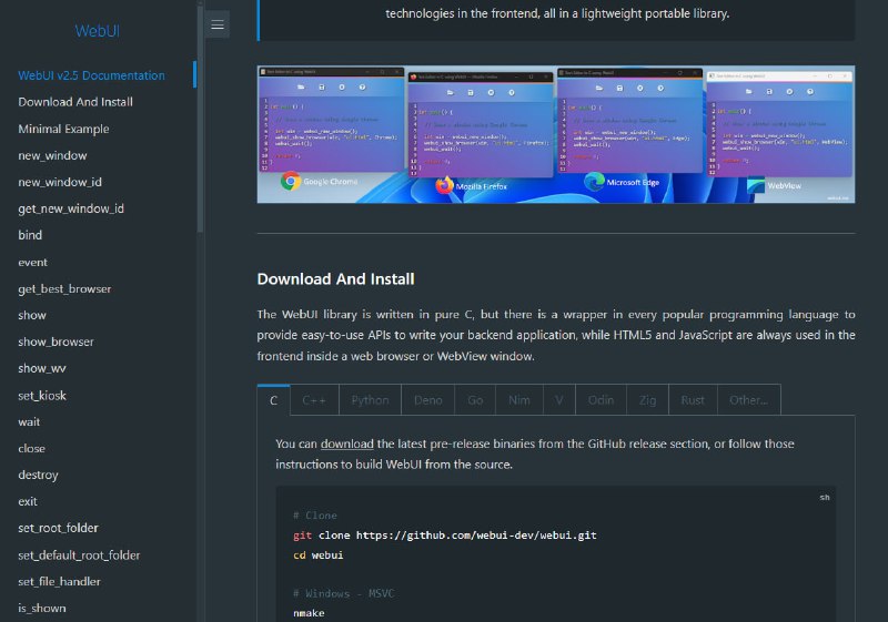 Python-WebUI：使用任意网页浏览器作为GUI，以Python作为后端，HTML5作为前端的轻量级Python包，实现跨平台和多浏览器的Web界面开发