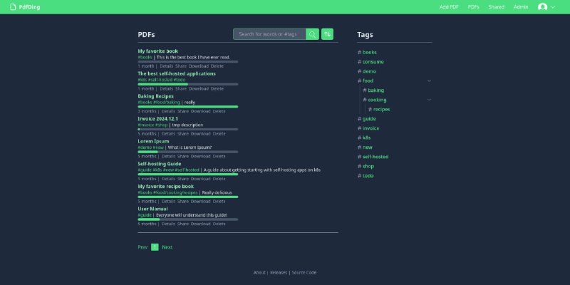 一款自托管的PDF管理、查看和编辑工具，让你在多设备上无缝体验PDF操作