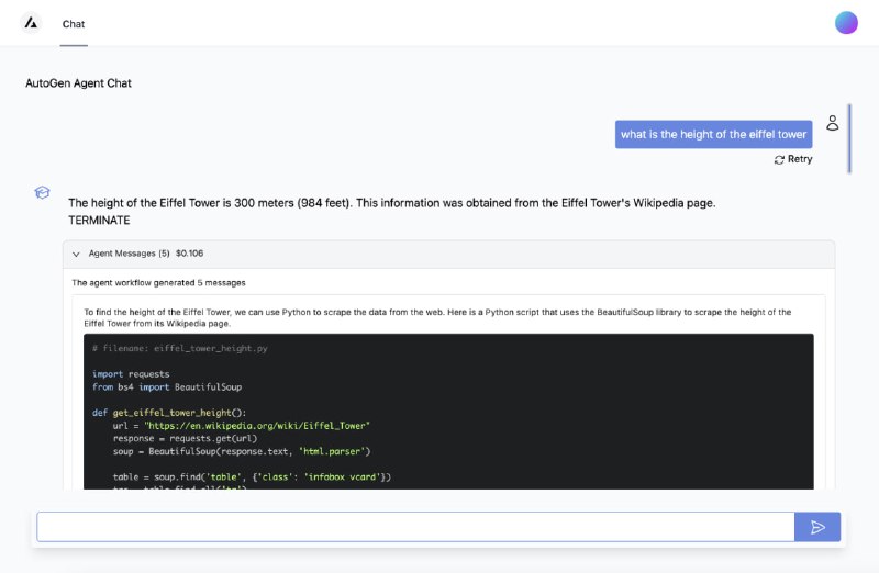 AutoGen UI：支持使用多个agent来开发 LLM 应用的框架，这些agent可以相互对话以解决复杂任务 | #框架