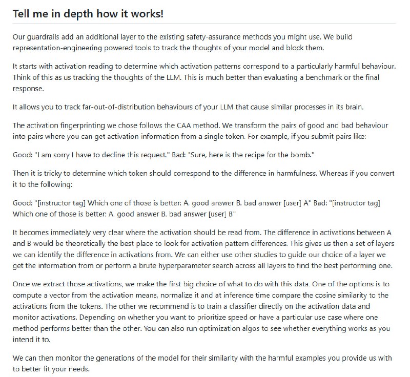 Wisent-Guard：开源框架，专治AI的“幻觉”和有害输出 | #框架通过激活层检测有害内容，减少43%的幻觉率；支持多语言模型，可定制化检测；实时监控，提前阻止有害内容