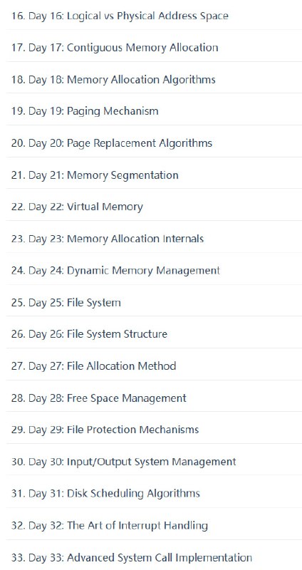 探索操作系统：69天C语言深度实现 |代码库 | #c语言本仓库是一次操作系统概念的探索之旅，通过C语言进行实践性实现