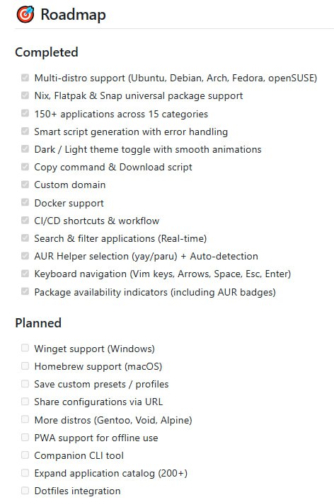 重装 Linux 系统或配置新机器时，通常需要手动输入大量命令来安装常用软件，不仅要记忆繁琐的包名，还要针对不同发行版切换指令，过程既枯燥又容易出错