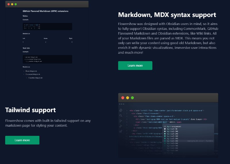 Flowershow template：Obsidian笔记发布模板，轻松将Markdown文件转换为优雅的网站，基于React、Next.js和Tailwind构建Flowershow template：Obsidian笔记发布模板，轻松将Markdown文件转换为优雅的网站，基于React、Next.js和Tailwind构建