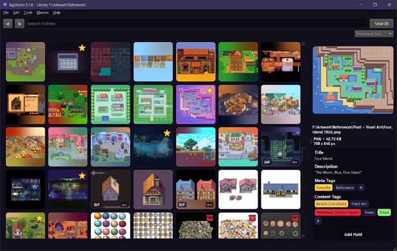 TagStudio (Preview/Alpha): 开源的文件/照片管理应用和系统，目标是创建一个便携式、隐私友好、开放、可扩展且功能丰富的文件组织系统