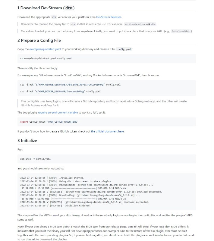 DevStream：一个开源 DevOps 工具链管理 #工具 ，将主流 DevOps 全生命周期的开源工具管理起来，提供了包括安装部署、最佳实践配置等功能DevStream：一个开源 DevOps 工具链管理 #工具 ，将主流 DevOps 全生命周期的开源工具管理起来，提供了包括安装部署、最佳实践配置等功能