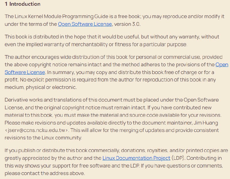 The Linux Kernel Module Programming Guide | Linux 内核模块编程指南 | #电子书 #指南本书最初由 Ori Pomerantz 为 Linux v2.2 编写