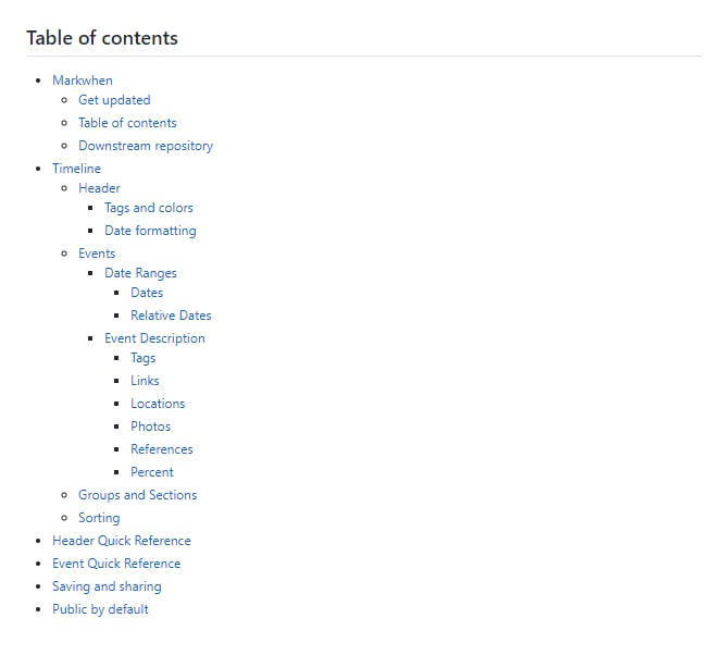 从类似Markdown的文本创建漂亮的级联时间线 | Markwhen