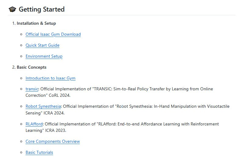 Awesome Isaac Gym：NVIDIA Isaac Gym的精选资源库，助力机器人学习与强化学习研究