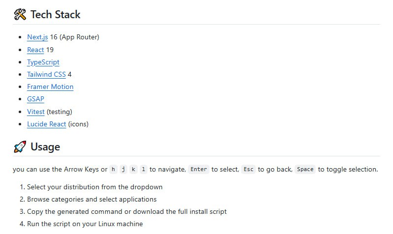 重装 Linux 系统或配置新机器时，通常需要手动输入大量命令来安装常用软件，不仅要记忆繁琐的包名，还要针对不同发行版切换指令，过程既枯燥又容易出错