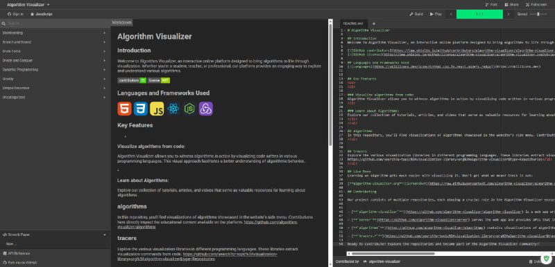 让算法“动”起来的在线交互平台，适合学生、教师和专业人士，提升算法理解效率