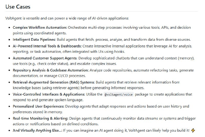 VoltAgent：开源TypeScript AI Agent框架，助力开发者快速构建和管理AI智能体