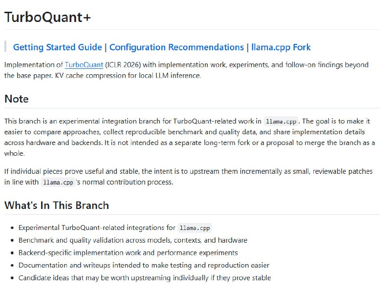 独立开发者 7 天复现 Google 顶级算法：TurboQuant+ 开启本地大模型长文本新纪元Google 在 ICLR 2026 论文中提出的 TurboQuant 算法曾引发内存行业震动，但官方至今未释出代码