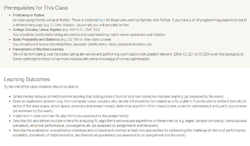斯坦福公开课 CS234：强化学习 ，2025年冬季版 | 课件下载要实现人工智能的梦想和影响，必须依赖能够自主学习并做出正确决策的系统