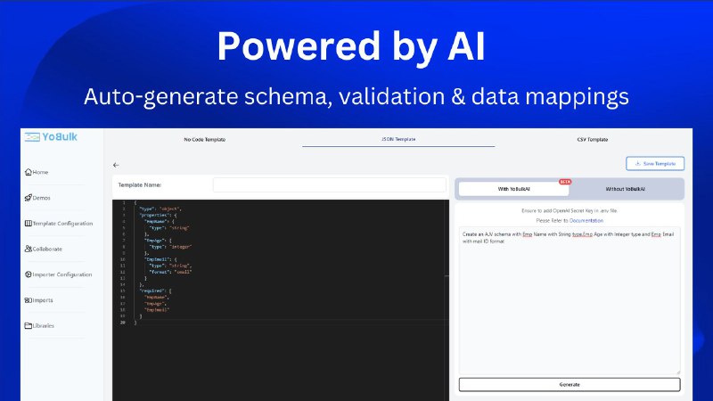 YoBulk：基于GPT3的智能 CSV 文件数据导入器，让 CSV 导入速度加快10倍YoBulk：基于GPT3的智能 CSV 文件数据导入器，让 CSV 导入速度加快10倍