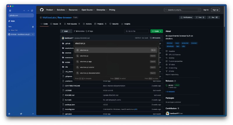 Flow Browser：专为隐私保护和高速浏览设计的开源网页浏览器，适合注重安全与效率的用户