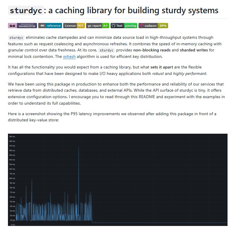 sturdyc：一款为I/O密集型应用提供强大性能和高可靠性的缓存库