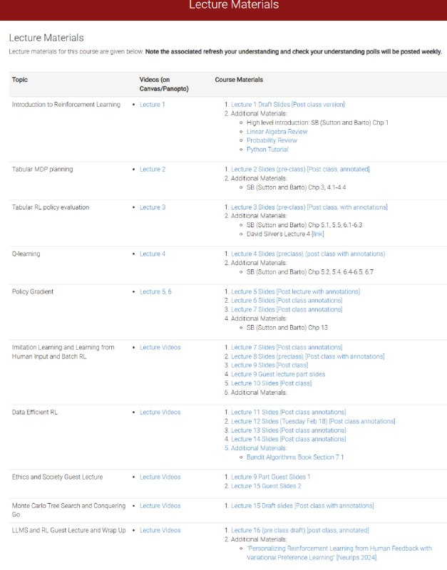斯坦福公开课 CS234：强化学习 ，2025年冬季版 | 课件下载要实现人工智能的梦想和影响，必须依赖能够自主学习并做出正确决策的系统