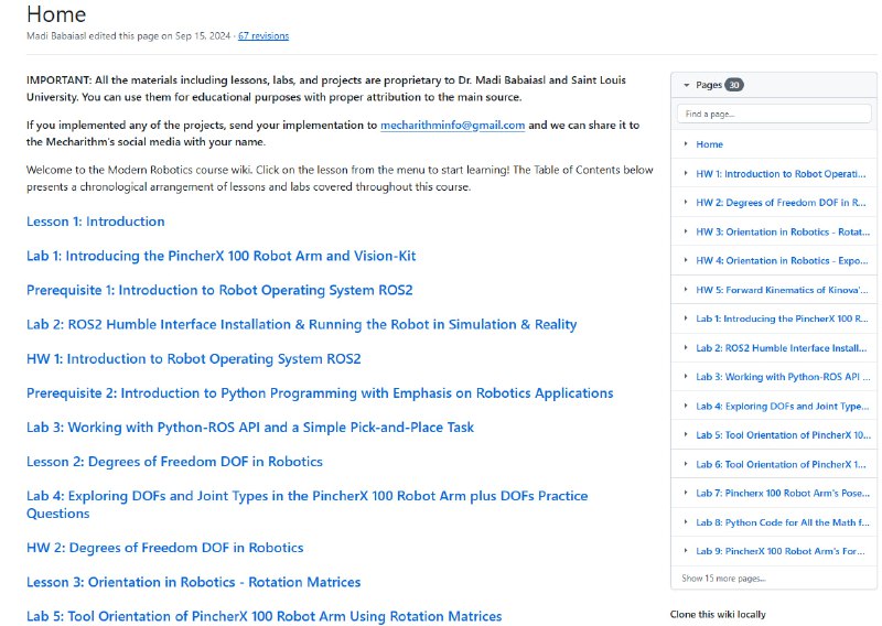 Modern Robotics Course：为机器人学习者提供一站式教育资源