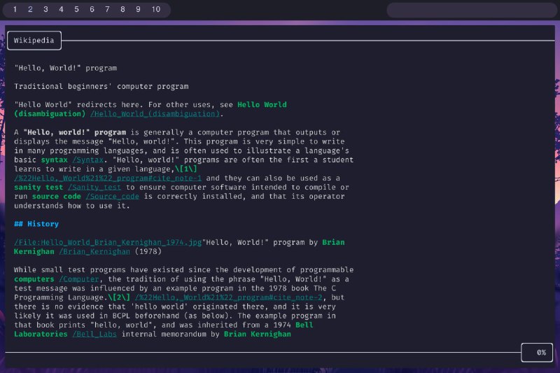 Wiki CLI：用命令行浏览维基百科文章