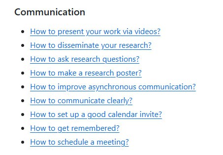 一份面向研究人员的技巧/问题合集一份面向研究人员的技巧/问题合集