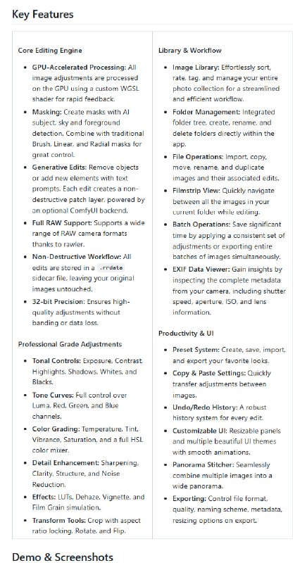 RapidRAW：轻量好用的 RAW 图片编辑器，体积不到 20MB，却提供了媲美 Lightroom 的编辑体验