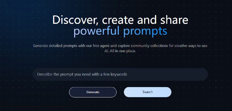 SearchPromptly：一个平台，用户可以在这里发现、创建和分享强大的提示词，以及探索人工智能的创造性应用